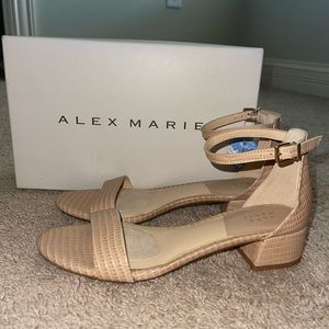 Alex Marie Tan Leather Short Heels